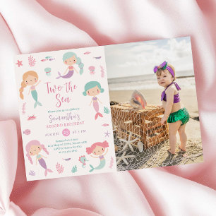 Convites Sereia Dois a Menina do Mar 2º Segundo Aniversário