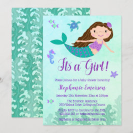 Convites Sereia É Uma Menina Chamada De Bebê