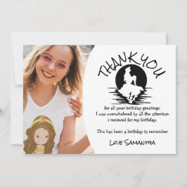 Convites Sereia Festa de aniversário Amarela Obrigado Convi