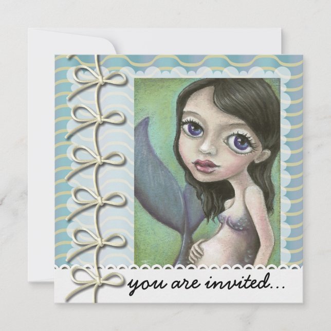 Convites Sereia grávida (Frente)