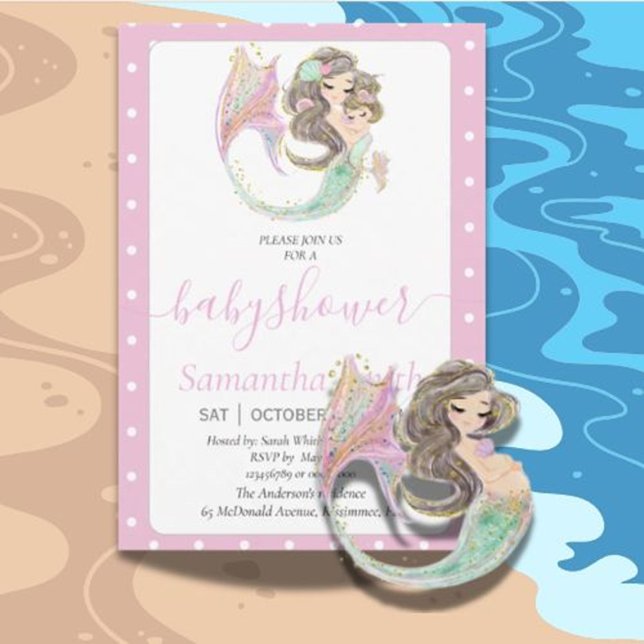 Convites Sereia Linda Sob o Mar. (Create magical memories with our beautiful mermaid under the sea invitation)