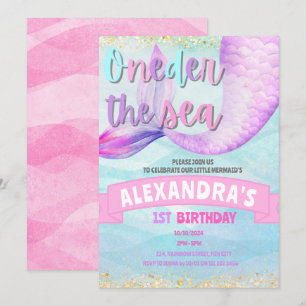 Convites Sereia primeiro aniversario no Mar