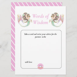 Convites Sereia Sabedoria Brown Mãe Chá de fraldas Sob O Ma