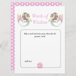 Convites Sereia Sabedoria Castanho Chá de fraldas Sob O Mar