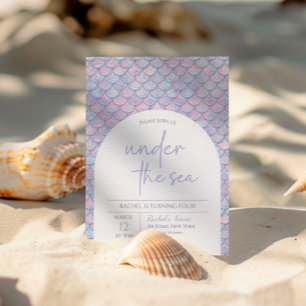 Convites Sereia sob a Festa de aniversário do mar