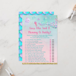 Convites Sereia Sob O Mar Adivinha Quem Disse O Jogo