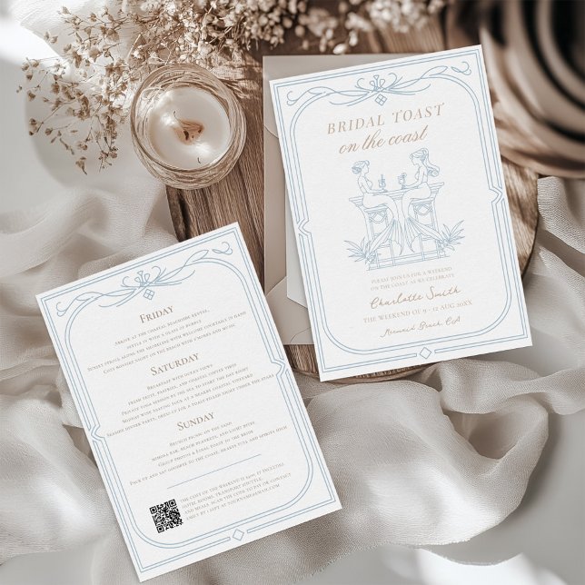 Convites Sereias e Martinis Festa de solteira Costeira (Criador carregado)