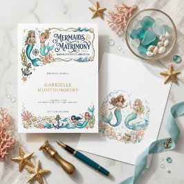 Convites Sereias e Matrimônio Festa de Despedida de Solteir