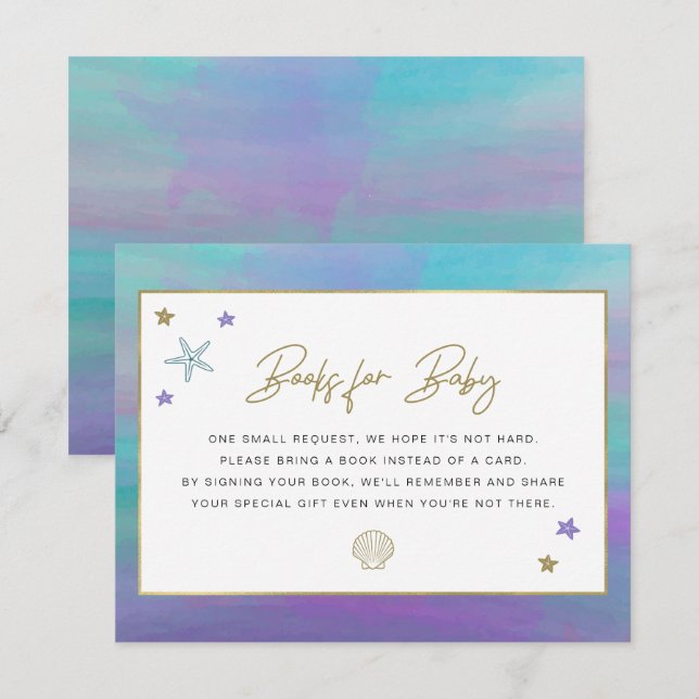 Convites Seren Sereid Tropical Beach Livros Para Bebê (Frente/Verso)