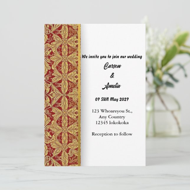 Convites "Serenading Love in each Detail" (Em pé/Frente)