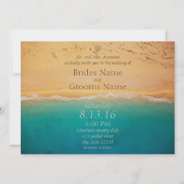 Convites Serene Beach e Blue Ocean Invitation