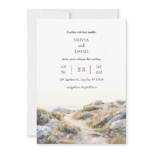 Serene Dawn Coastal Path Watercolor Beach Wed