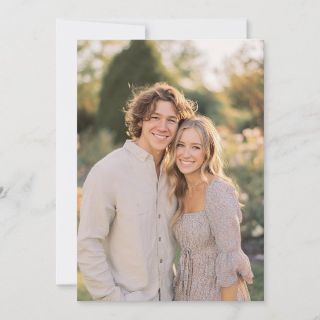 Convites Serene Pastel Floral Photo (Frente)