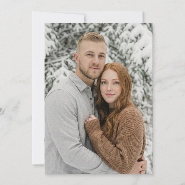 Convites Serene Winter Photo (Frente)