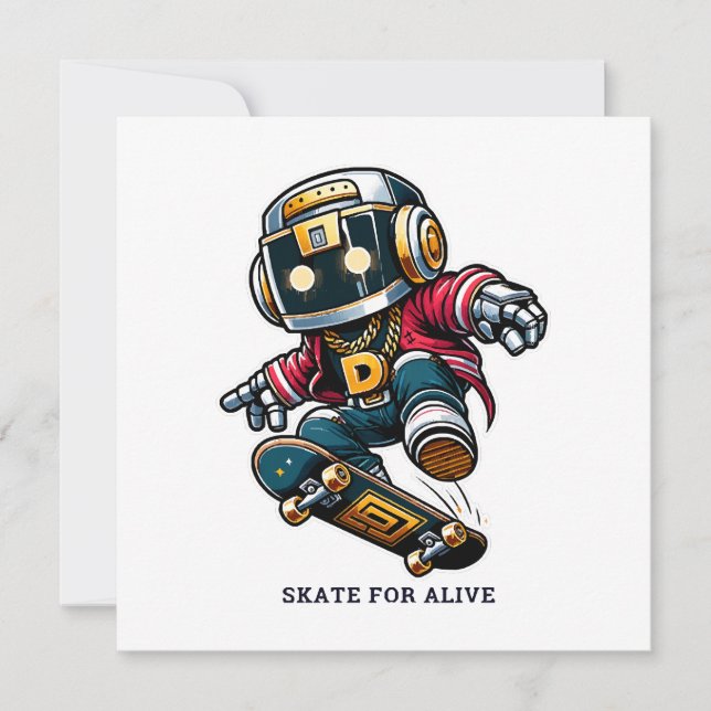 Convites Série Skate de Estilo de Rua (Frente)