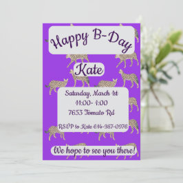 Convites Serval Cats Feliz Aniversário