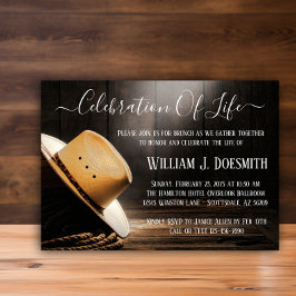 Convites Serviço de Memória Funeral do Cowboy