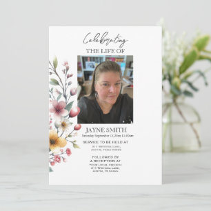 Convites Serviço de memorial botânico moderno e-vite