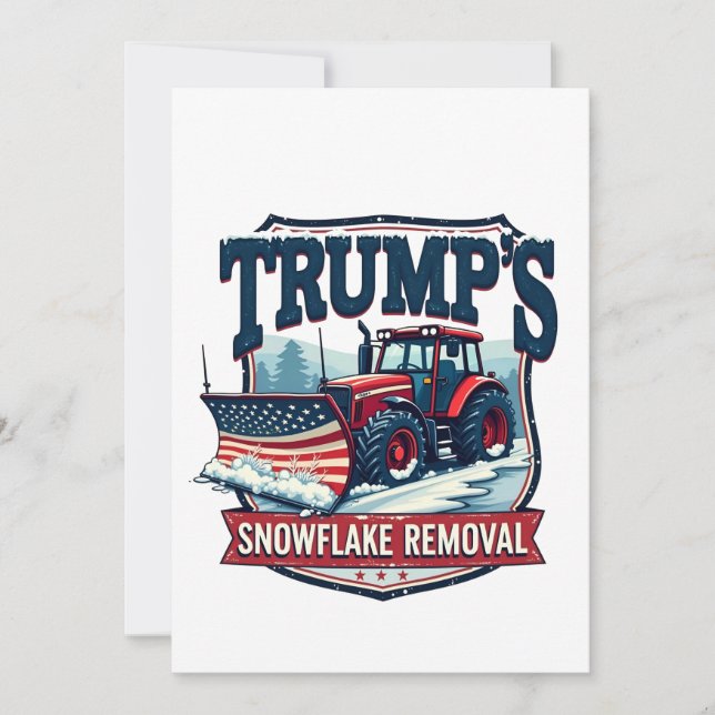 Convites Serviço de Remoção de Flocos de Neve de Trump no D (Frente)