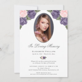 Convites Serviço Elegante de Fotografia Floral Rosa-Rosa-Ro