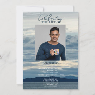Convites Serviço funerário memorial moderno à beira da prai