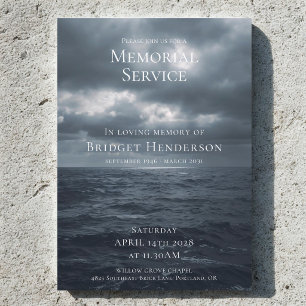 Convites Serviço Memorial Céus Cinzentos do Mar de Humores