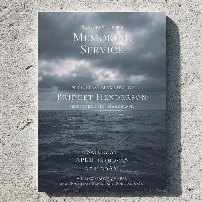 Convites Serviço Memorial Céus Cinzentos do Mar de Humores (Criador carregado)
