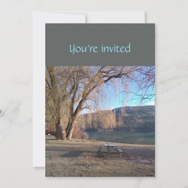 Convites Serviço Memorial Convidar Belo Lago Beach (Frente)