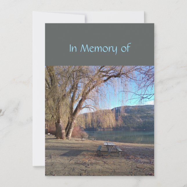 Convites Serviço Memorial Convidar Belo Lago Beach (Frente)