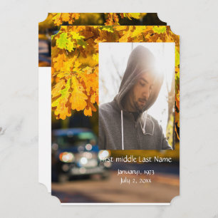 Convites Serviço Memorial Convidar Folhas de Curso