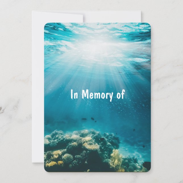 Convites Serviço Memorial Convidar Marinho Submarino (Frente)