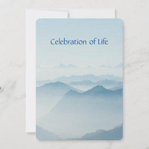 Convites Serviço Memorial Convidar Montanha Pacífica