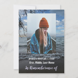 Convites Serviço Memorial Convidar Ondas de Lago Oceano Oce