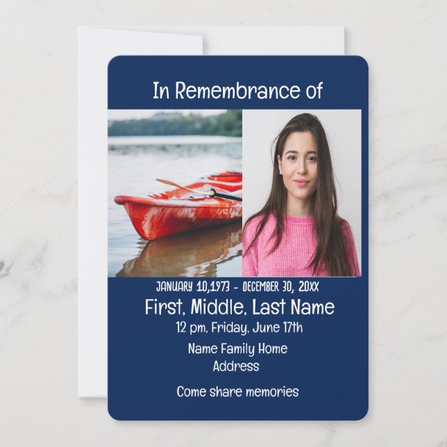 Convites Serviço Memorial Convidar Patinador de Patinação d (Frente)