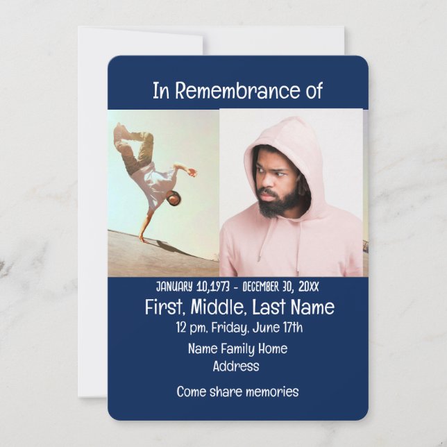 Convites Serviço Memorial Convidar skate, Conselho de Skate (Frente)