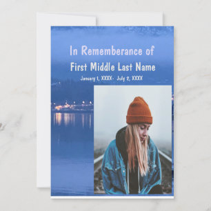 Convites Serviço Memorial Convidar Tráfego Dawn Lake Mornin