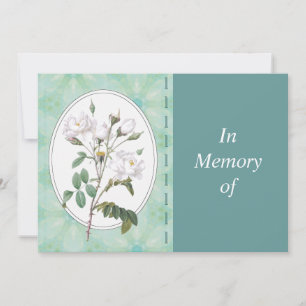 Convites Serviço Memorial Convidar White Rose Selvagem Per