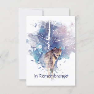 Convites Serviço Memorial Convidar Wolf Wildlife Art