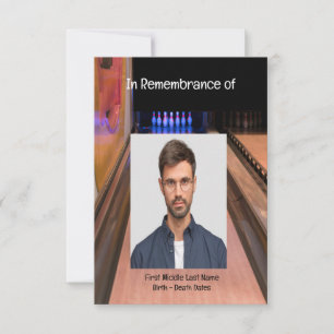 Convites Serviço Memorial Convide Lane Bowler Boliche