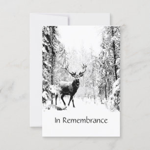 Convites Serviço Memorial Convide Masculine Stag Deer Art