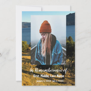 Convites Serviço Memorial Convide Montanhas do Lago Orchard