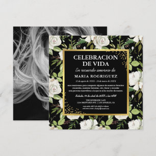 Convites Serviço Memorial em Espanhol   Espanol Foto Funera