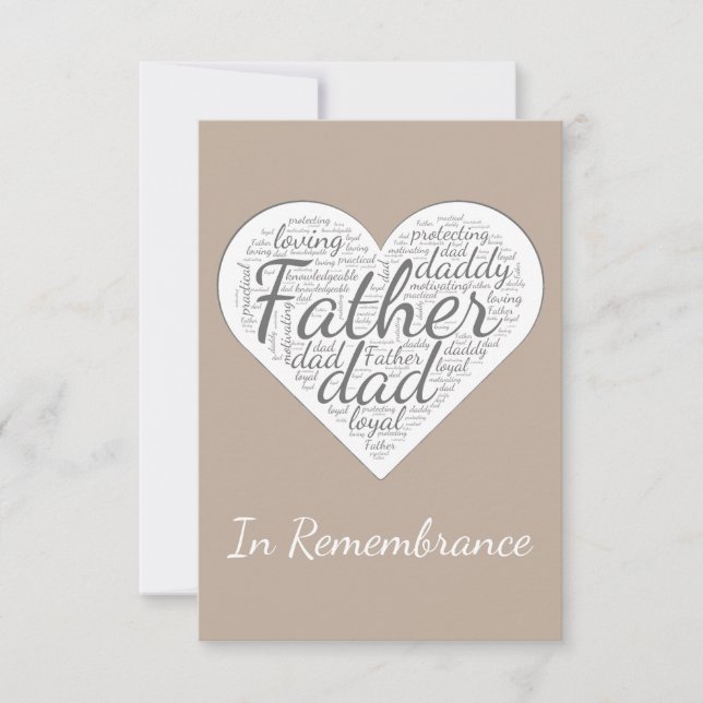 Convites Serviço Memorial Personalizado para Pai (Frente)