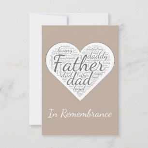 Convites Serviço Memorial Personalizado para Pai