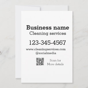 Convites Serviços de limpeza adicionar número de endereço d