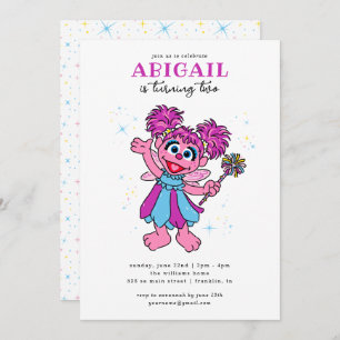 Convites Sesame Street Abby Cadabby Sparkles Aniversário