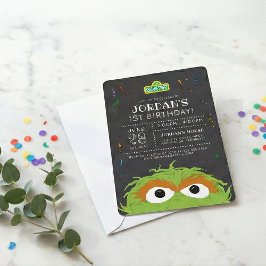 Convites Sesame Street | Quadro de Aniversário do Oscar