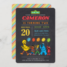 Sésamo Street Pals | Balões de Chalkboard Aniversá