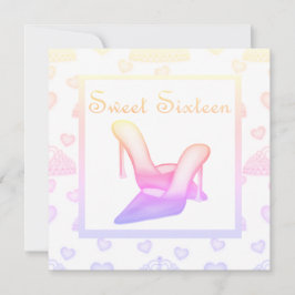 Convites Sessenta CALÇADOS de ANIVERSÁRIO cor-de-rosa paste