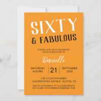 Sessenta e fabulosa Laranja 60º aniversário